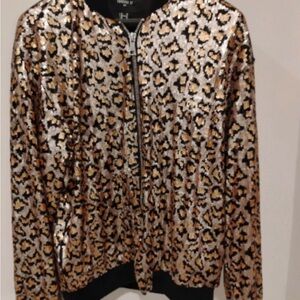 Forever 21 Animal Print Bomber Jacket